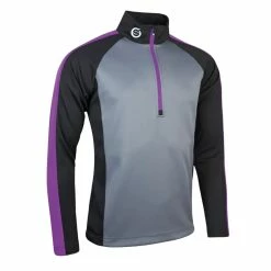Sunderland Aspen Golf Midlayer - Gunmetal/Black/Ultraviolet