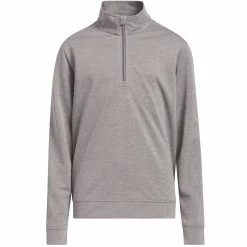 Adidas Boys Quarter Zip Heather Golf Jacket - Grey