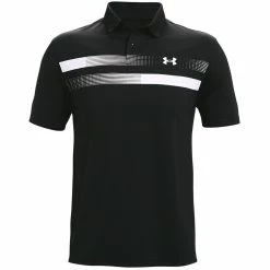 Under Armour Performance Graphic Golf Polo Shirt - Black