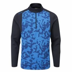 Ping Felix Half Zip Fleece Golf Pullover - Delph Blue