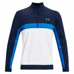 Under Armour UA Storm Midlayer 1/2 Zip Golf Top - Academy/White/Blue