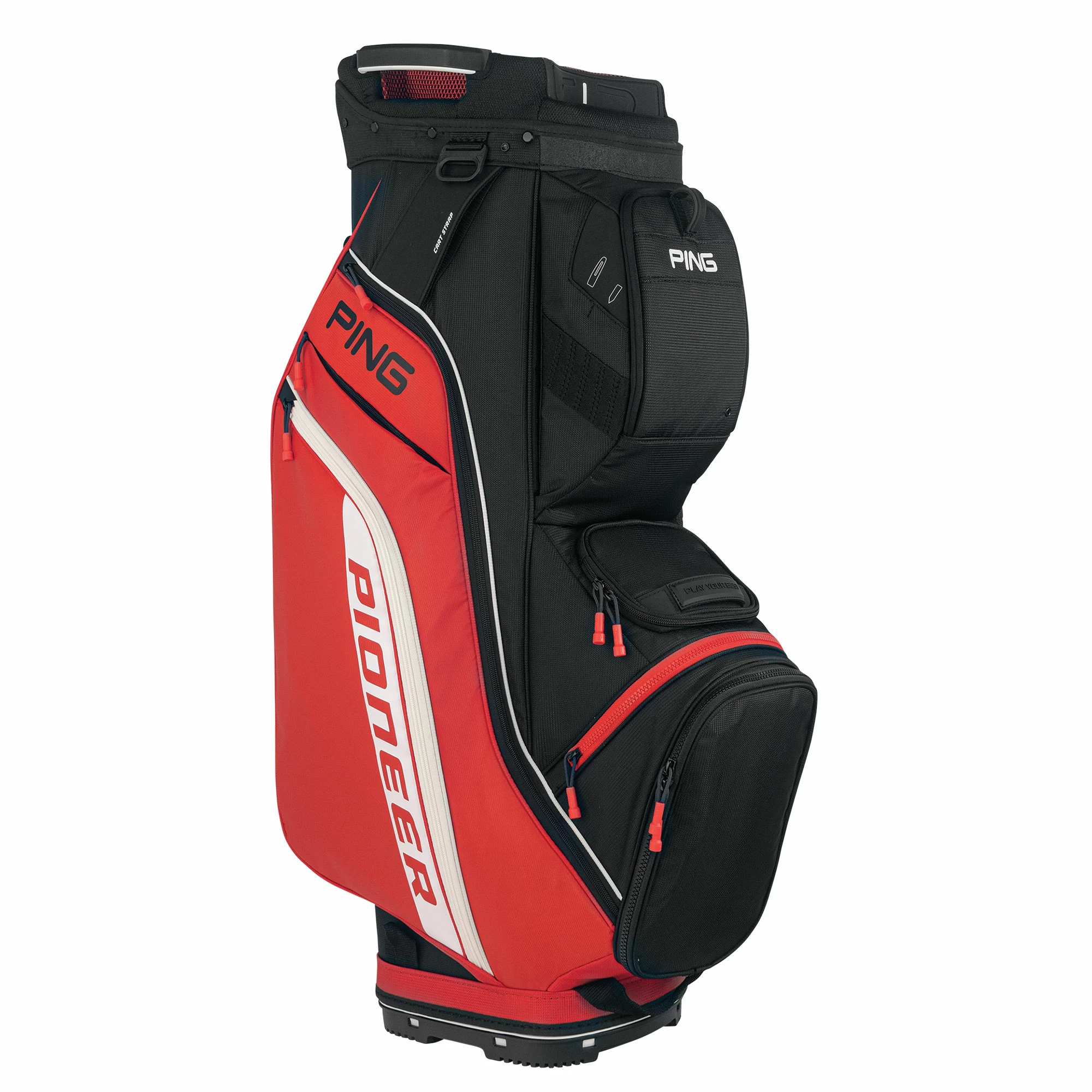 Ping Pioneer 214 Cart Bag - Red/Black