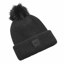 Under Armour Womens ColdGear Infrared Halftime Ribbed Pom Beanie