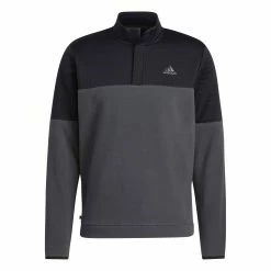 Adidas DWR 1/4 Zip Golf Sweater - Black/GreySIX
