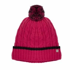 Green Lamb Harper Lined Beanie Hat With Tipping - Pink